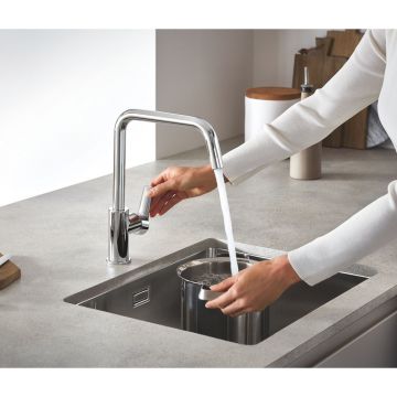 Смеситель для кухни Grohe (Гроэ) Eurosmart, высокий U-излив, хром 30567000