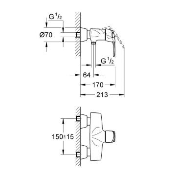Смеситель для душа Grohe (Гроэ) Chiara 32306000, хром