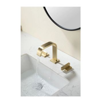 Смеситель на борт раковины Ganzer (Ганзер) GZ01115-S Матовое золото