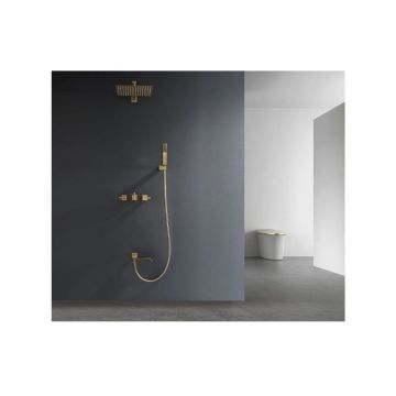 Душевой комплект скрытого монтажа Ganzer (Ганзер) GZ01165-S Матовое золото