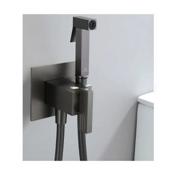 Смеситель для биде скрытого монтажа Ganzer (Ганзер) GZ01157-Q Графит