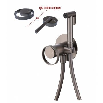 Смеситель для биде скрытого монтажа Ganzer (Ганзер) GZ19157-Q Графит