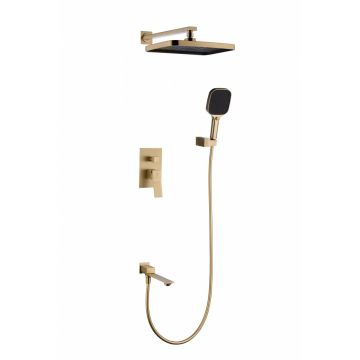 Душевой комплект скрытого монтажа Ganzer (Ганзер) GZ05165-S Матовое золото