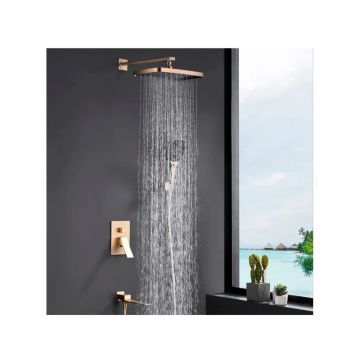 Душевой комплект скрытого монтажа Ganzer (Ганзер) GZ05165-S Матовое золото