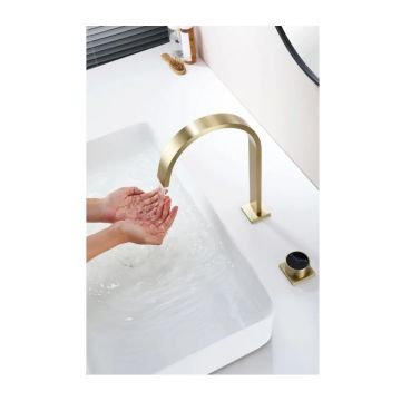 Смеситель на борт раковины Ganzer (Ганзер) GZ01112-S Матовое золото