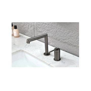 Смеситель на борт раковины Ganzer (Ганзер) GZ19114-Q Графит