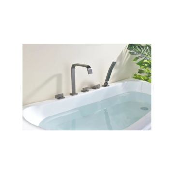 Смеситель на борт ванны Ganzer (Ганзер) GZ01133-Q Графит