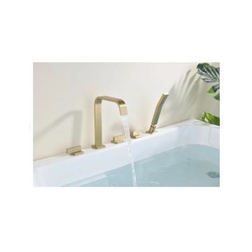 Смеситель на борт ванны Ganzer (Ганзер) GZ01133-S Матовое золото