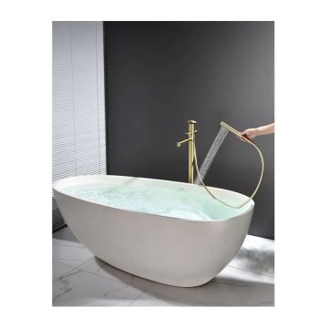 Смеситель для ванны напольный Ganzer (Ганзер) GZ19181-S Матовое золото