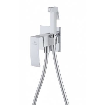 Смеситель для биде скрытого монтажа Ganzer (Ганзер) GZ44157-F Белый/хром