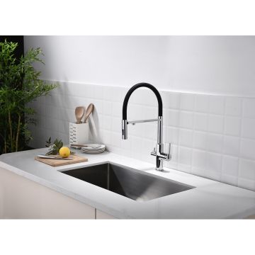 Смеситель для кухни Ganzer (Ганзер) GZ19127 под фильтр, хром,черный