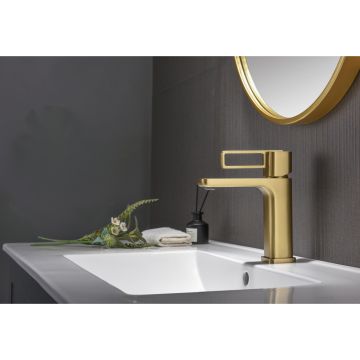 Смеситель для раковины Ganzer (Ганзер) GZ12111-S, матовое золото