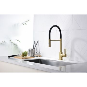 Смеситель для кухни Ganzer (Ганзер) GZ12127-SC, матовое золото