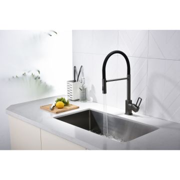 Смеситель для кухни Ganzer (Ганзер) GZ12127-QC, графит,черный