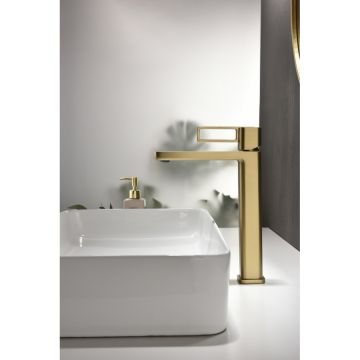Смеситель для раковины Ganzer (Ганзер) GZ12112-S, матовое золото