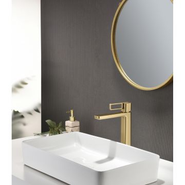 Смеситель для раковины Ganzer (Ганзер) GZ12112-S, матовое золото