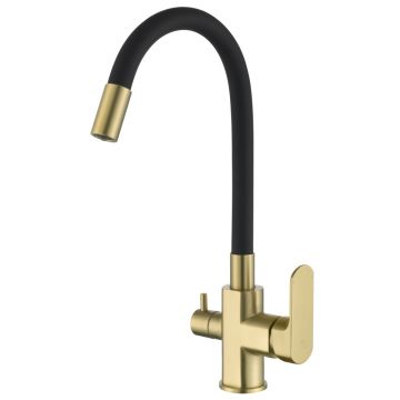 Смеситель для кухни Ganzer (Ганзер) GZ06127-S под фильтр, матовое золото