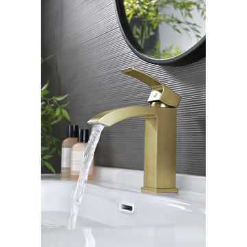 Смеситель для раковины Ganzer (Ганзер) GZ44111-S, матовое золото