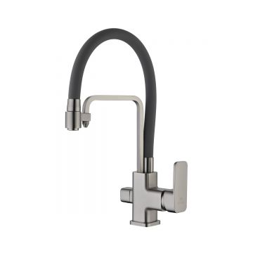 Смеситель для кухни Ganzer (Ганзер) GZ12126-GH под фильтр с гибким изливом, сатин