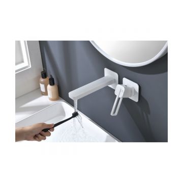 Смеситель для раковины Ganzer (Ганзер) GZ12144-F скрытого монтажа, белый