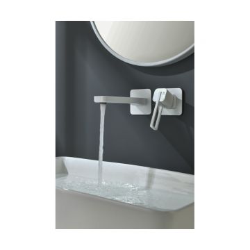 Смеситель для раковины Ganzer (Ганзер) GZ12144-F скрытого монтажа, белый