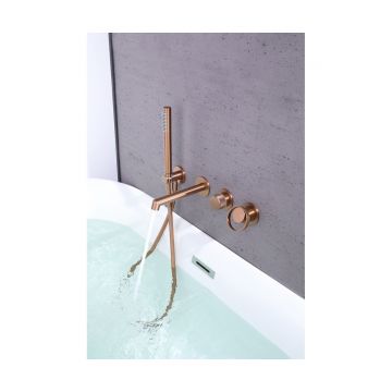 Смеситель для ванны Ganzer (Ганзер) GZ19134-R скрытого монтажа, розовое золото