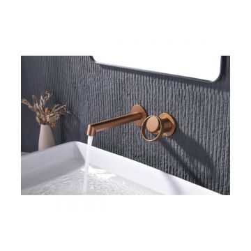 Смеситель для раковины Ganzer (Ганзер) GZ19144-R скрытого монтажа, розовое золото