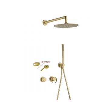 Смеситель для ванны и душа Ganzer (Ганзер) GZ19164-S скрытого монтажа, матовое золото