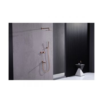 Смеситель для ванны и душа Ganzer (Ганзер) GZ19165-R скрытого монтажа, розовое золото