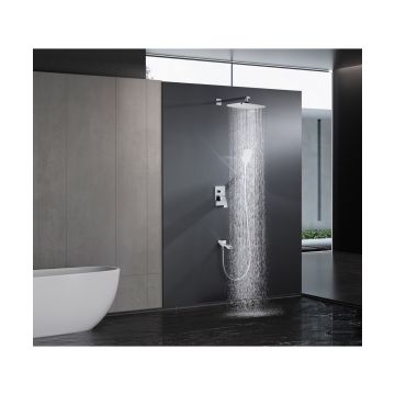 Душевая система Ganzer (Ганзер) GZ44165-F скрытого монтажа, белый,хром