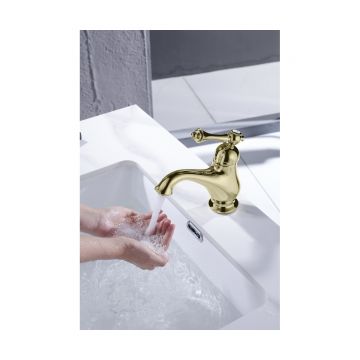 Смеситель для раковины Ganzer (Ганзер) GZ77111-E, золото