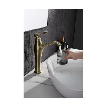 Смеситель для раковины-чаши Ganzer (Ганзер) GZ77113-D, бронза