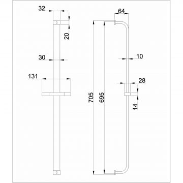 Душевая стойка Ganzer (Ганзер) GZ30101-Q металлическая Графит