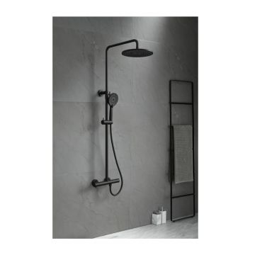 Душевая система с термостатом Kaiser (Кайзер) Serio, Black matt 05577-2