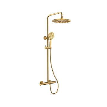 Душевая система с термостатом Kaiser (Кайзер) Serio, Brushed gold 05577-3