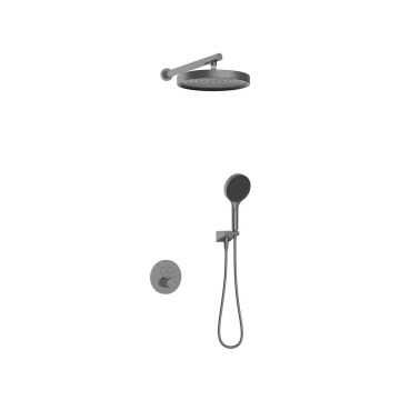 Душевая система с термостатом Kaiser (Кайзер) Sano, скрытого монтажа, Gun metal 08277-15