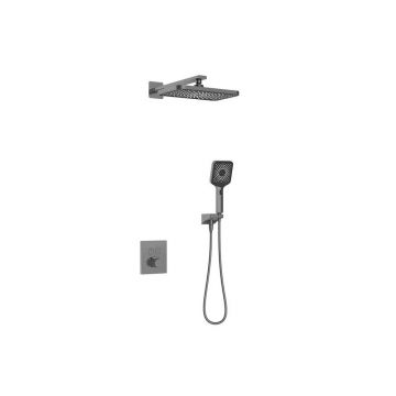 Душевая система с термостермостатом Kaiser (Кайзер) Sano, скрытого монтажа, Gun metal 08477-15