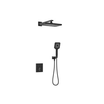Душевая система с термостатом Kaiser (Кайзер) Sano, скрытого монтажа, Black matt 08477-9