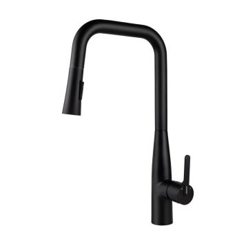 Смеситель для кухни Kaiser (Кайзер) Claro с выдвижной лейкой, Black matt 22144-9