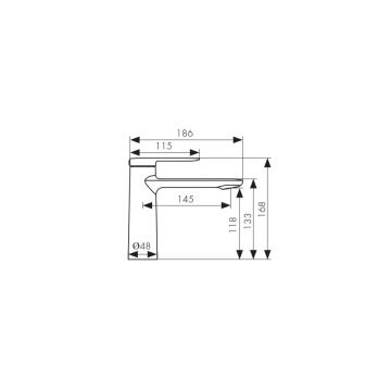 Смеситель для раковины Kaiser (Кайзер) Arena тюльпан, Black matt 33211-9