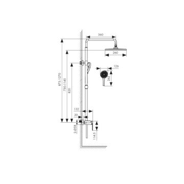 Душевая система Kaiser (Кайзер) Arena, White matt 33282-4