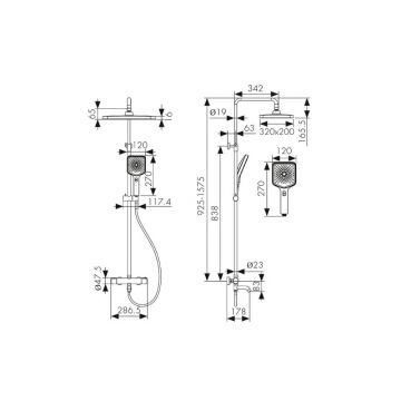 Душевая система с термостатом Kaiser (Кайзер) Vita, Chrome 43182