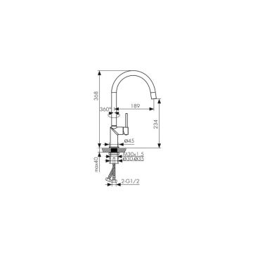 Смеситель для кухни Kaiser (Кайзер) Vita, Green 43244-21