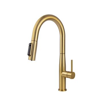 Смеситель для кухни Kaiser (Кайзер) Vita выдвижной, под фильтр, Brushed gold 43344-3