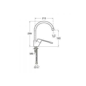 смеситель для кухни Roca (Рока) Victoria 75A8423C00, хром