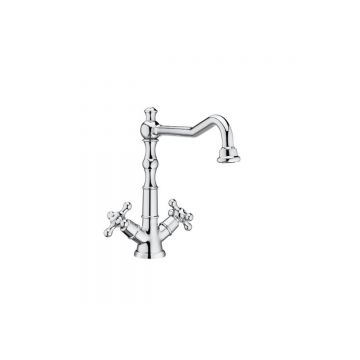 Смеситель для раковины Roca (Рока) Carmen 75A384BC00 с донным клапаном click-clack, хром