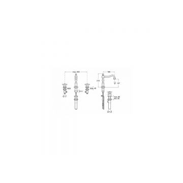 Смеситель для раковины Roca (Рока) Carmen 75A444BC00 с донным клапаном click-clack, хром