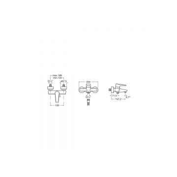 Смеситель для ванны Roca (Рока) Esmai 75A0231C00, хром