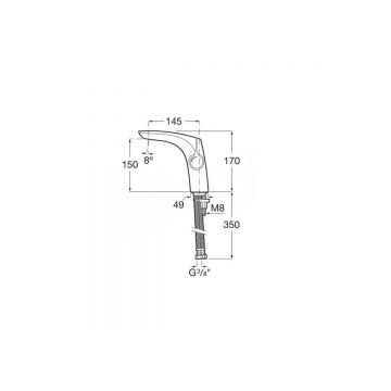 Смеситель для раковины Roca (Рока) Insignia 75A3B3ACN0, черный
