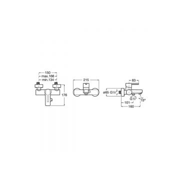 Смеситель для ванны и душа Roca (Рока) Naia 75A0296C00, хром